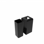 PARRAL PC coș modular din metal pentru colectare selectivă cu scrumieră_4