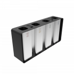 PARRAL SST coș modular din inox pentru colectare selectivă cu scrumieră_15