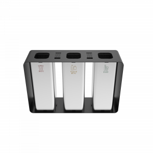 PARRAL SST coș modular din inox pentru colectare selectivă cu scrumieră_9