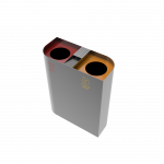 PERSEI PC coș de gunoi din metal cu design elegant cu scrumieră inclusă_2