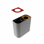 PERSEI PC Papierkorb aus einfachem Metall mit Aschenbecher_4