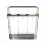 ARIZARO CRYSTAL SST coș de reciclare din oțel inoxidabil si plexiglas_binsignia.com_1
